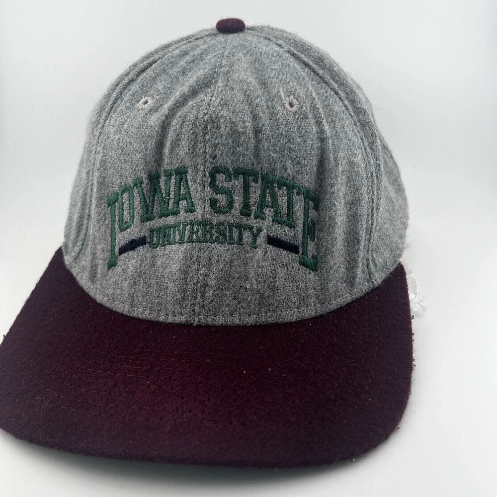 Vintage Iowa State Cyclones Hat Adjustable Strap Embroidered Wool Blend